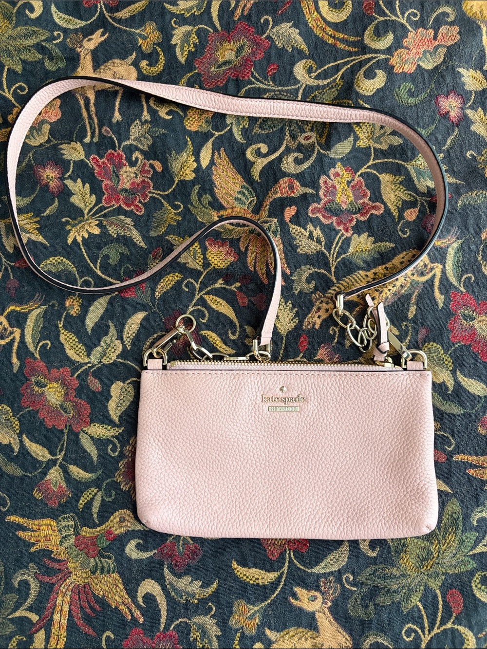 Kate Spade small baby pink crossbody purse